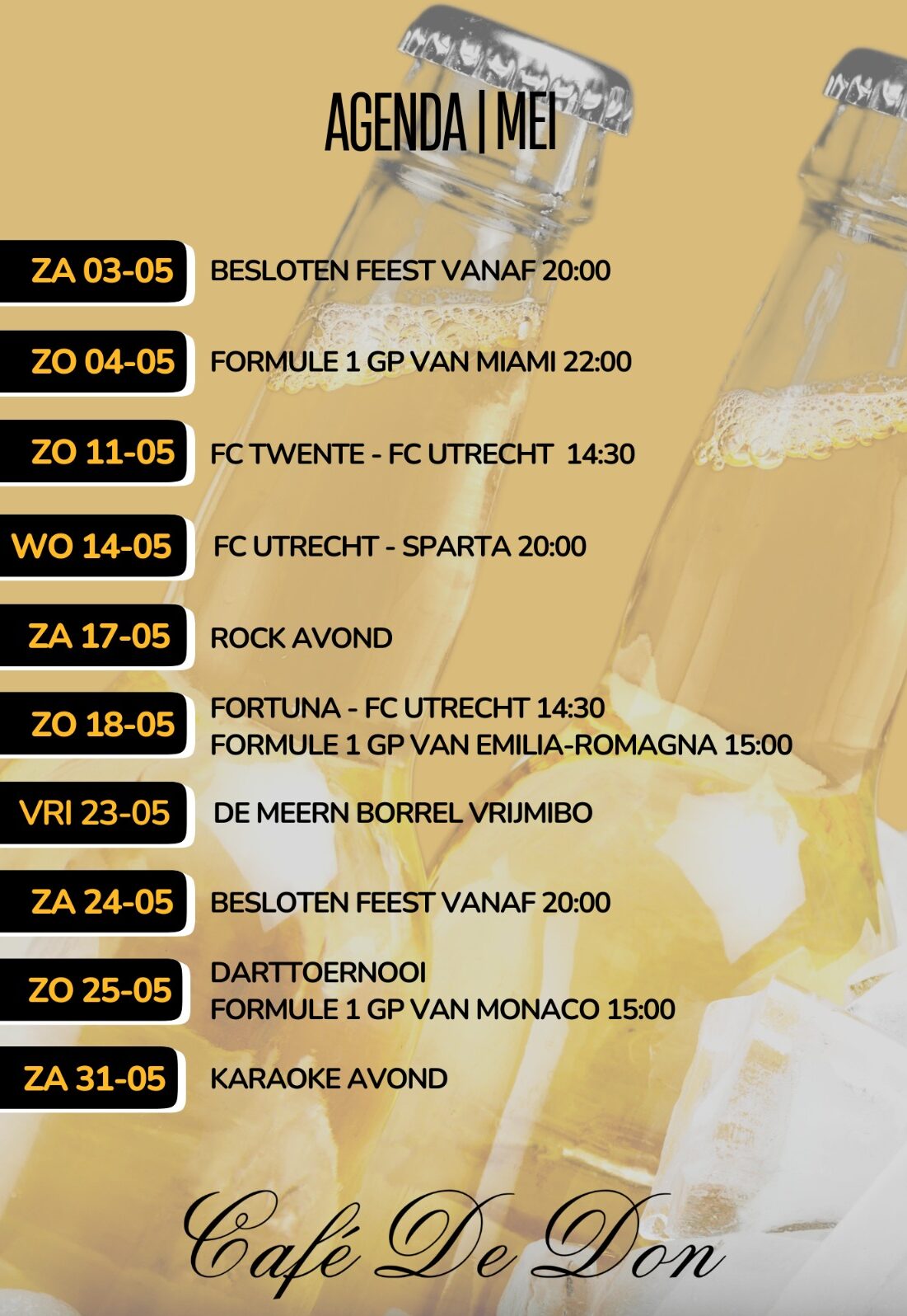 agenda cafe de don mei 2025