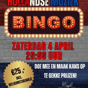 Deelname Hollandse Muziek Bingo 04-04-2026